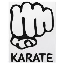 karate fist icon letterhead