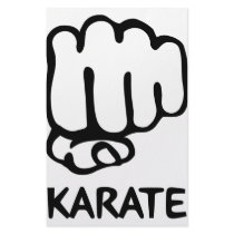 karate fist icon stationery