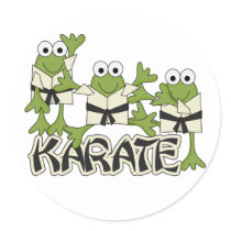 Karate Frogs Tshirts and Gifts Sticker
