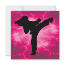 Karate Girl Birthday Party Invitation
