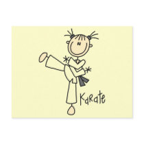 Karate Girl Tshirts and Gifts postcards