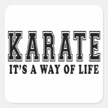 Karate It's way of life Square Stickers