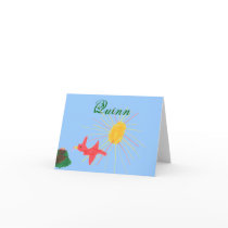 Karate Kat bird's-nest ID notecard