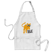 Karate KAT (cat) takes no prisoners Apron