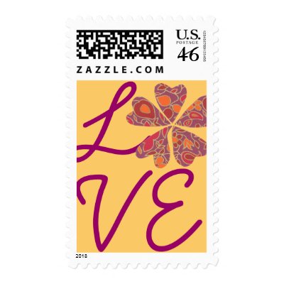 Karate Kat flowering-heart love stamp