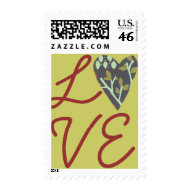Karate Kat folk heart love stamp stamp