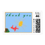 Karate Kat Graphics bird's nest thank-you postage