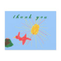 Karate Kat Graphics bird's nest thank-you postcards