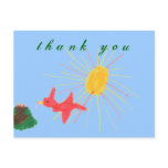 Karate Kat Graphics bird's nest thank-you Postcard