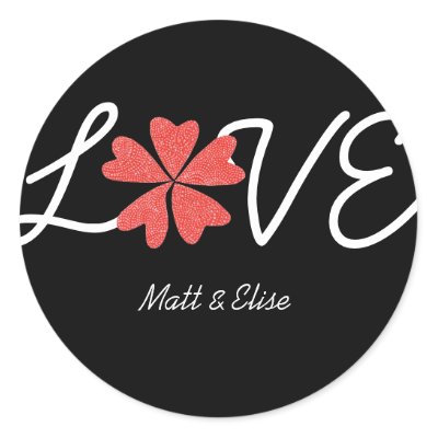 Karate Kat Graphics love-in-bloom wedding seal Sticker