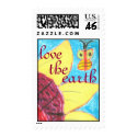 Karate Kat Graphics "love the earth" postage by KarateKatGraphics Karate Kat Graphics "love the earth" postage