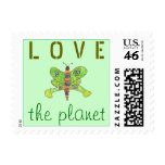 Karate Kat Graphics "love the planet" Postage Stamp