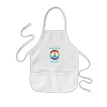 Karate Kat Graphics "Make Food, Not War"--kids aprons by KarateKatGraphics Karate Kat Graphics "Make Food, Not War"--kids aprons