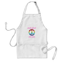 Karate Kat Graphics "Make Food, Not War"--women's aprons by KarateKatGraphics Karate Kat Graphics "Make Food, Not War"--women's aprons