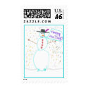 Karate Kat Graphics snowman holiday postage