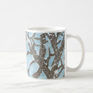 Karate Kat Graphics snowy trees mug
