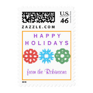 Karate Kat happy holidays--to personalize stamp