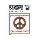 Karate Kat holiday "give peace a chance" postage