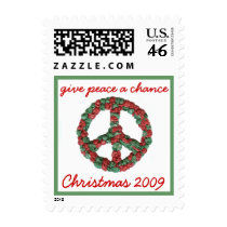 Karate Kat holiday "give peace a chance" stamps