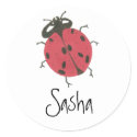 Karate Kat ladybug ID sticker--to personalize sticker