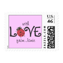 Karate Kat ladybug love--to personalize postage