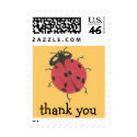 Karate Kat ladybug thank-you postage by KarateKatGraphics Karate Kat ladybug thank-you postage
