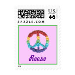 Karate Kat pastel peace--to personalize postage