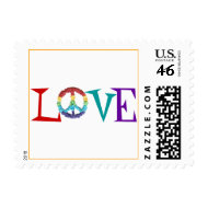 Karate Kat peace-and-love stamp stamp