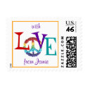 Karate Kat peace-and-love--to personalize stamp