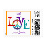Karate Kat peace-and-love--to personalize Stamp