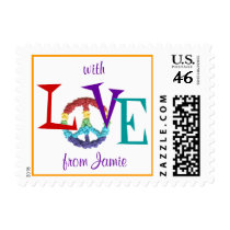 Karate Kat peace-and-love--to personalize stamps