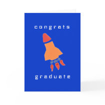 Karate Kat rocket graduation card