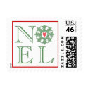 Karate Kat snowflake Noel postage