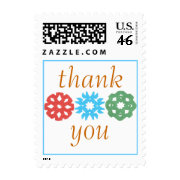Karate Kat snowflake thank-you stamp