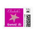 Karate Kat Sweet 16 personalized postage