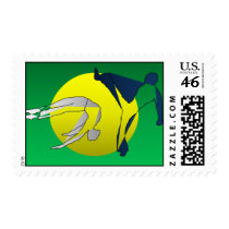 karate kick martial arts stamps