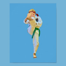 Karate Kicking Print posters