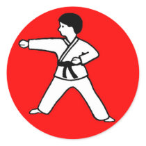 Karate Kid 1 on red sticker