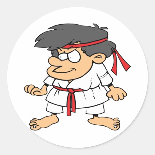 KarateKid Round Stickers Zazzle