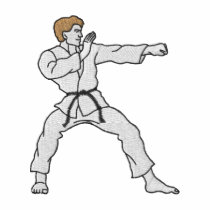Karate Man embroidered shirts