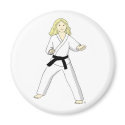 Karate Princess (blonde hair) Magnets