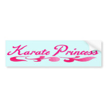 Karate Princess Swirl Bumper Sticker bumper stickers