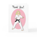 Karate Princess Thank You Cards