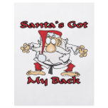 karate santas got my back funny cartoon flyers