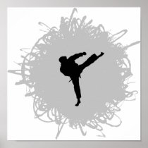 Karate Scribble Style Print