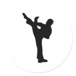 Karate Round Sticker