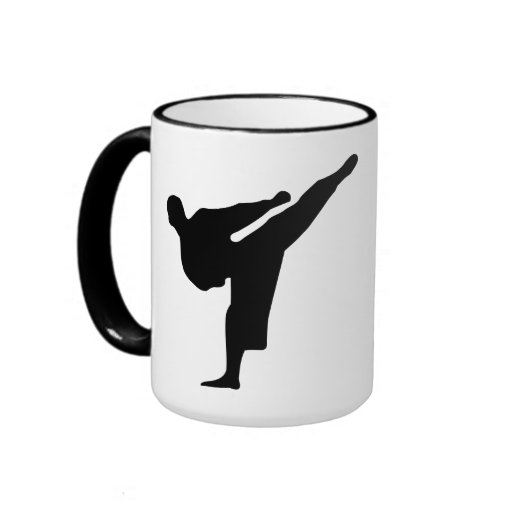 Karate / Taekwondo Kick Silhouette Coffee Mug Zazzle