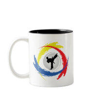 Karate Tricolor Emblem Mugs