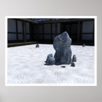 karesansui, japanesse, garden, digital, blasphemy, rock, gardens, parks, Poster with custom graphic design