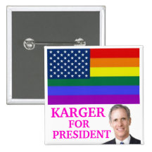KARGER FOR PRESIDENT BUTTON